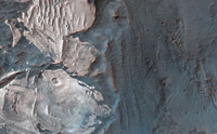 Mars - Light-Toned Materials along the Floor and Walls of Ius Chasma